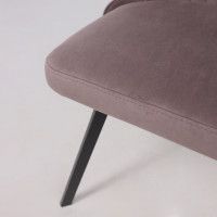 Стул AksHome КАВРУС U-R Nessi Dove 05 серо-коричневый велюр/черный купить в Минске