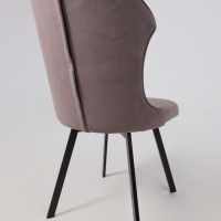 Стул AksHome КАВРУС U-R Nessi Dove 05 серо-коричневый велюр/черный купить в Минске