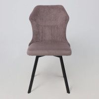 Стул AksHome КАВРУС U-R Nessi Dove 05 серо-коричневый велюр/черный купить в Минске