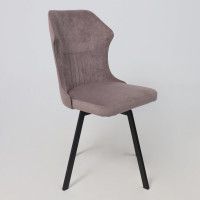 Стул AksHome КАВРУС U-R Nessi Dove 05 серо-коричневый велюр/черный купить в Минске