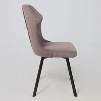 Стул AksHome КАВРУС U-R Nessi Dove 05 серо-коричневый велюр/черный купить в Минске