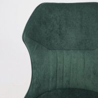 Стул AksHome КАВРУС U-R Nessi Jungle 11 темно-зеленый велюр/черный купить в Минске