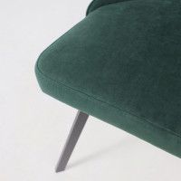 Стул AksHome КАВРУС U-R Nessi Jungle 11 темно-зеленый велюр/черный купить в Минске