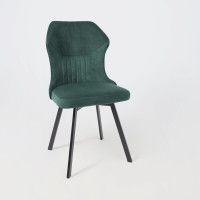 Стул AksHome КАВРУС U-R Nessi Jungle 11 темно-зеленый велюр/черный купить в Минске
