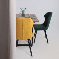 Стул AksHome КАВРУС U-R Nessi Jungle 11 темно-зеленый велюр/черный купить в Минске