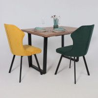 Стул AksHome КАВРУС U-R Nessi Jungle 11 темно-зеленый велюр/черный купить в Минске