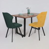 Стул AksHome КАВРУС U-R Nessi Mimoza 14 мимоза велюр/черный купить в Минске