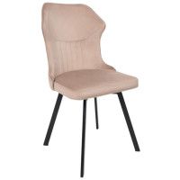 Стул AksHome КАВРУС U-R Seven 006 кремовый велюр/черный