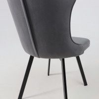 Стул AksHome КАВРУС U-R Seven 012 серый велюр/черный купить в Минске