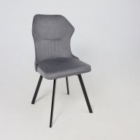 Стул AksHome КАВРУС U-R Seven 012 серый велюр/черный купить в Минске