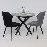 Стул AksHome КАВРУС U-R Seven 012 серый велюр/черный купить в Минске