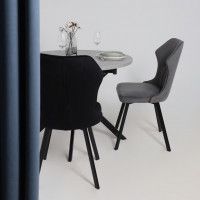 Стул AksHome КАВРУС U-R Seven 035 черный велюр/черный купить в Минске