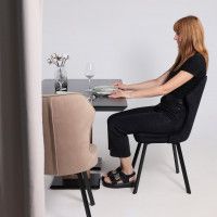 Стул AksHome КАВРУС U-R Seven 035 черный велюр/черный купить в Минске