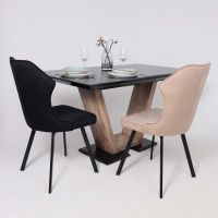 Стул AksHome КАВРУС U-R Seven 035 черный велюр/черный купить в Минске