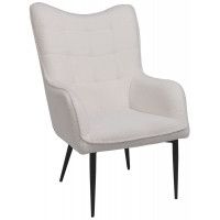 Кресло AksHome KENZO белый мех Teddy/черный