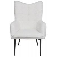 Кресло AksHome KENZO белый мех Teddy/черный купить в Минске