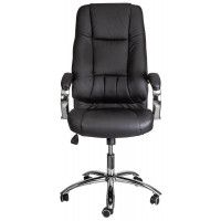 Кресло AksHome King A Lux (Кинг А) натуральная кожа черный купить в Минске