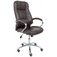 Кресло AksHome King A Lux (Кинг А) натуральная кожа темно-коричневый