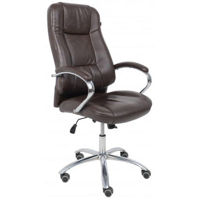 Кресло AksHome King A Lux (Кинг А) натуральная кожа темно-коричневый купить в Минске