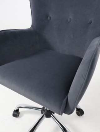 Кресло BELLA (Белла) XL Kiton 713 Graphite велюр/графит