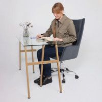 Кресло BELLA (Белла) XL Kiton 713 Graphite велюр/графит купить в Минске