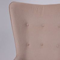 Кресло BELLA (Белла) XL chrome Kiton 714 Powder велюр/пудровый купить в Минске