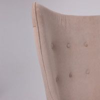 Кресло BELLA (Белла) XL chrome Kiton 714 Powder велюр/пудровый купить в Минске