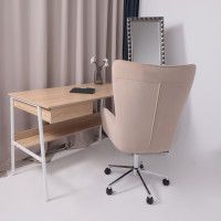 Кресло BELLA (Белла) XL chrome Kiton 714 Powder велюр/пудровый купить в Минске