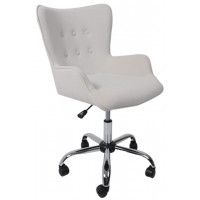 Кресло BELLA (Белла) Kiton 701 велюр/молочный (белый антарктида)