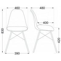 Стул AksHome Kord PP (Корд) черный/дерево купить в Минске