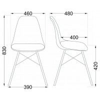 Стул AksHome Kord PP (Корд) серый/дерево купить в Минске