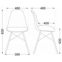 Стул AksHome Kord PP (Корд) розовый/дерево купить в Минске