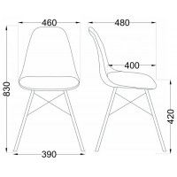 Стул AksHome Kord PP (Корд) желтый/дерево купить в Минске