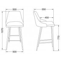 Стул барный AksHome LARA 2 (Лара 2) бежевая ткань 1701-03/дуб купить в Минске Стул барный AksHome LARA 2 (Лара 2) бежевая ткань 1701-03/дуб купить в Минске