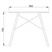 Стол AksHome Leila (Лейла) 800*750 белый/бук купить в Минске