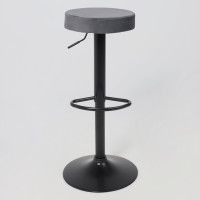 Стул барный Akshome LEMMA (Лемма) серый велюр/черный купить в Минске Стул барный Akshome LEMMA (Лемма) серый велюр/черный купить в Минске