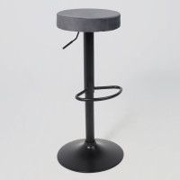 Стул барный Akshome LEMMA (Лемма) серый велюр/черный купить в Минске Стул барный Akshome LEMMA (Лемма) серый велюр/черный купить в Минске