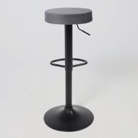 Стул барный Akshome LEMMA (Лемма) серый велюр/черный купить в Минске Стул барный Akshome LEMMA (Лемма) серый велюр/черный купить в Минске