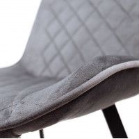 Стул барный AksHome LEROS (Лерос) серый велюр HLR-21/черный купить в Минске