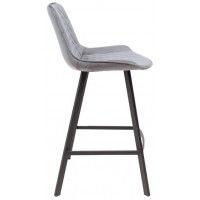 Стул барный AksHome LEROS (Лерос) серый велюр HLR-21/черный купить в Минске