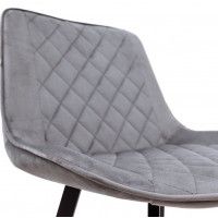 Стул барный AksHome LEROS (Лерос) серый велюр HLR-21/черный купить в Минске