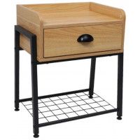 Стол журнальный Akshome LESTER, дуб сонома/черный, 460*320*530