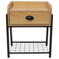 Стол журнальный Akshome LESTER, дуб сонома/черный, 460*320*530 купить в Минске