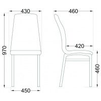 Стул AksHome LILY (Лили) бежевая ткань Seattle-001/хром купить в Минске