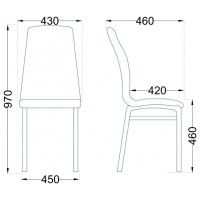 Стул AksHome LILY (Лили) экокожа белый/хром купить в Минске