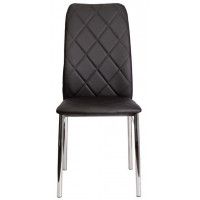 Стул AksHome LILY (Лили) экокожа черный APU-004/хром купить в Минске Стул AksHome LILY (Лили) экокожа черный APU-004/хром купить в Минске