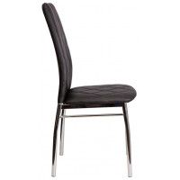 Стул AksHome LILY (Лили) экокожа черный APU-004/хром купить в Минске Стул AksHome LILY (Лили) экокожа черный APU-004/хром купить в Минске