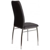 Стул AksHome LILY (Лили) экокожа черный APU-004/хром купить в Минске Стул AksHome LILY (Лили) экокожа черный APU-004/хром купить в Минске