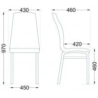 Стул AksHome LILY (Лили) экокожа черный APU-004/хром купить в Минске Стул AksHome LILY (Лили) экокожа черный APU-004/хром купить в Минске