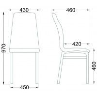 Стул AksHome LILY (Лили) серая ткань/хром купить в Минске Стул AksHome LILY (Лили) серая ткань/хром купить в Минске
